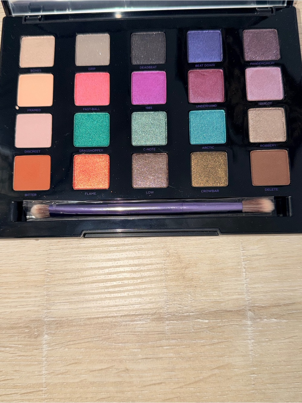 Urban Decay Vice Palette with Iridescent Green and Purple Overlay: NEVER USED